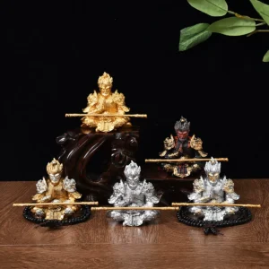 National Trend Black Mythical Wukong Monkey Figure Small Ornaments Car Living Room Office Tea Table Decoration Tea Pet Gift Gift