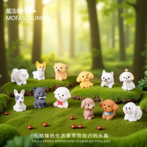 Creative Mini Cute Puppy Doll Car Decoration Micro Landscape Ornament Girly Desktop Car Small Ornament