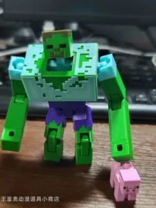 Minecraft Figure Mutant Little Green 13cm Fully Articulated Doll Children's Cool Ornament 3D Stereo Mc Game