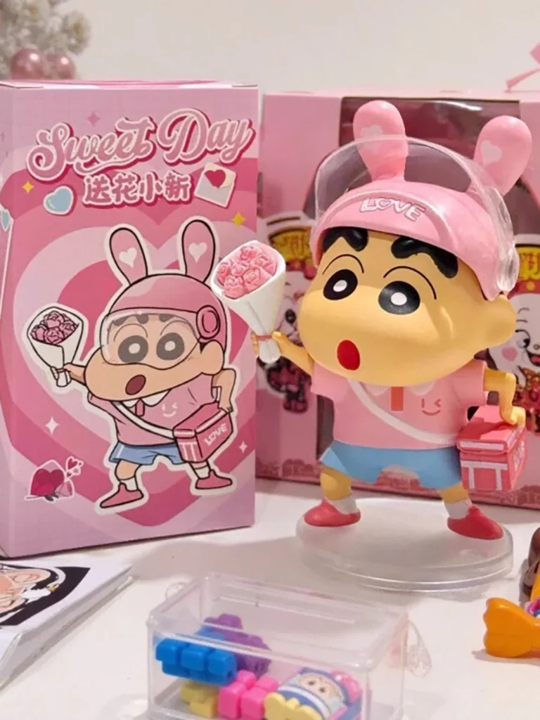 Flower Delivery Xiaoxin Blind Box Car Desktop Ornament Decoration Crayon Shin-Chan Office Worker Girl Doll Creative Gift