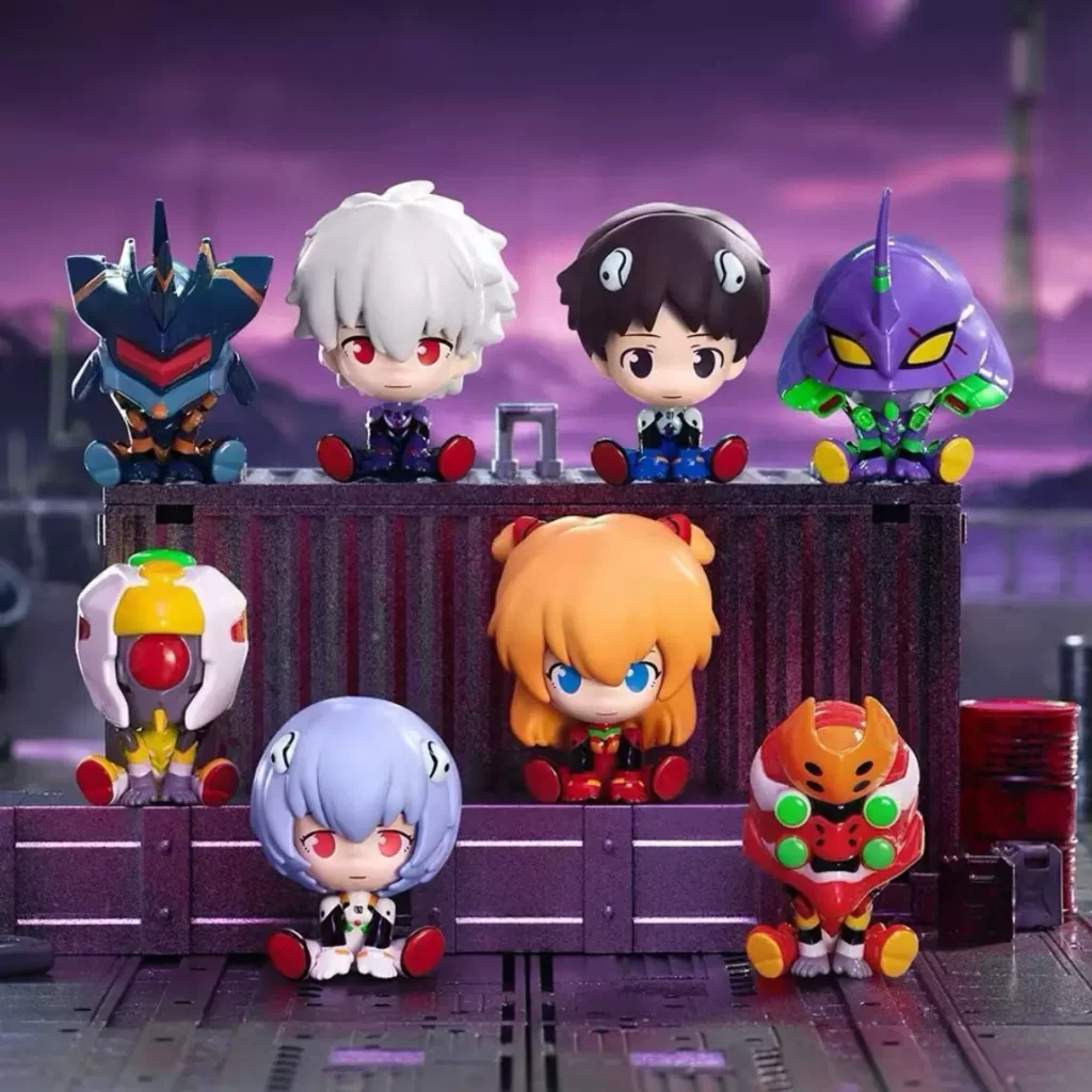 Evangelion Mini Sitting Blind Box Cute Eva Figure Unit-01 Ayanami Rei Anime Figurine Ornament Gift