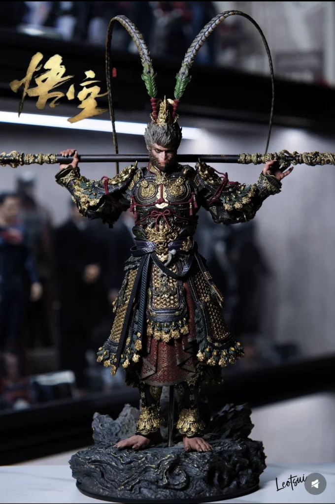 In-Stock Queenstudios Inart Black Myth: Wukong Great Sage Golden Armor Figure Doll, Available for Overseas Shipping