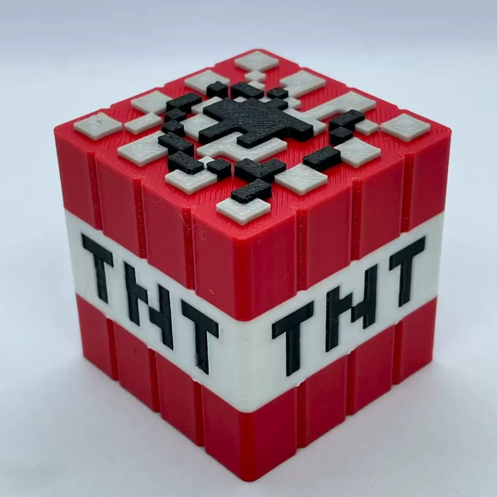Minecraft Tnt Bomb Minecraft Explosive 3D Printed Game Peripheral Figurine Desktop Decoration Gift