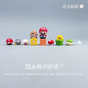 Cute Super Mario Mario Mini Figurines for Car Dashboard, Office Desk, Workstation, Desktop Healing Ornaments