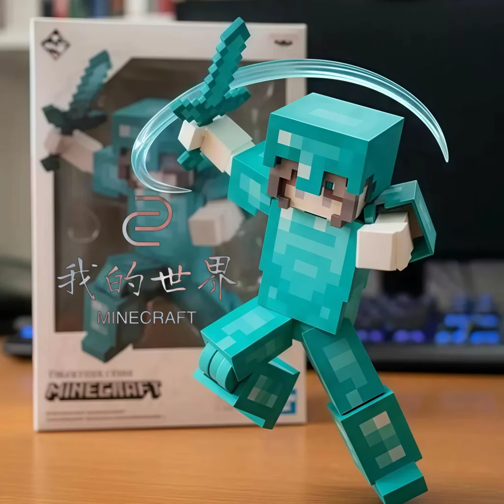 Minecraft Figurine Diamond Steve Doll Creeper Building Block Model Game Merchandise Cake Decoration