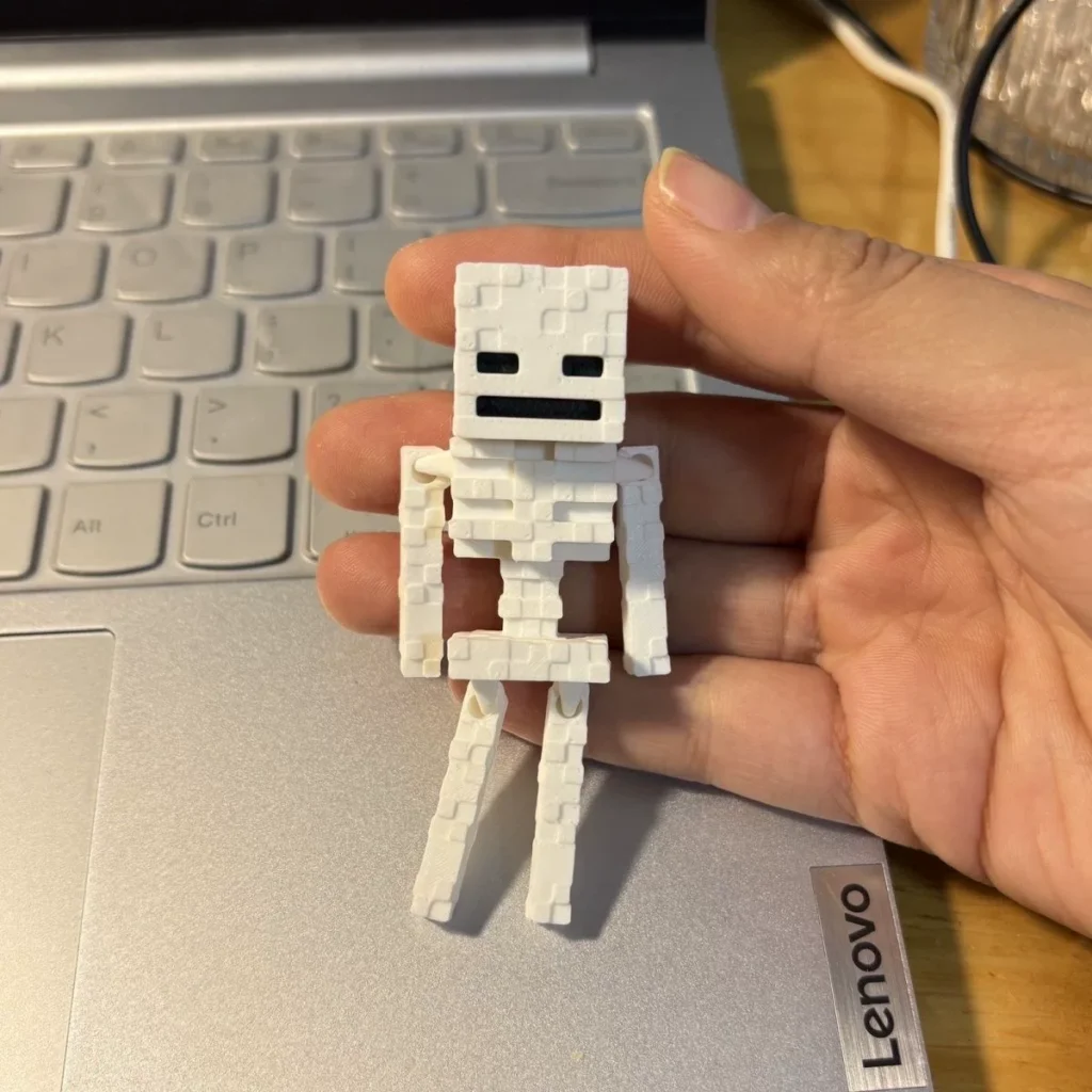 Minecraft Skeleton with Movable Joints Game Prop Model 3D Printed Figurine Pixel Style Ornament Gift