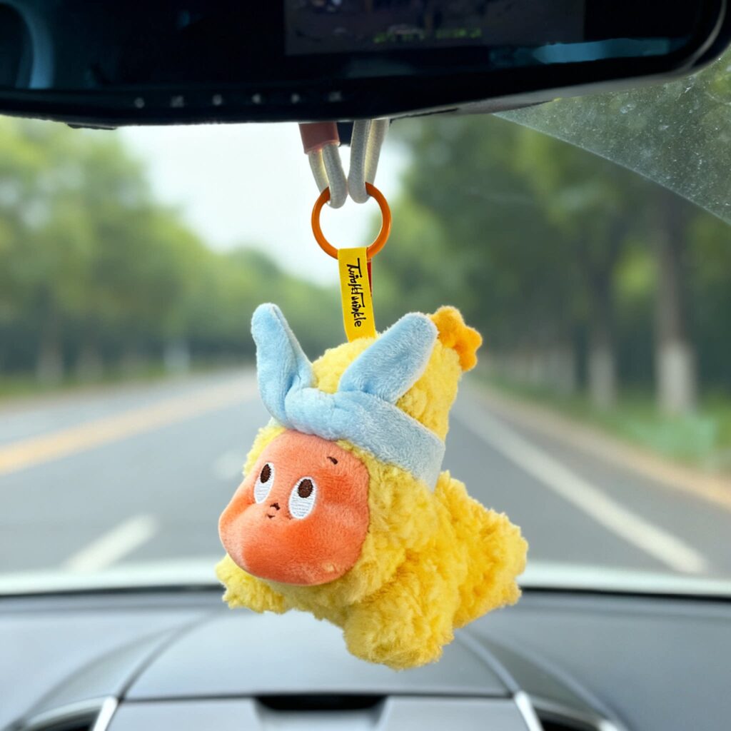 Suitable for We Are All Star People Cute Doll Keychain Rearview Mirror Special Lanyard Car Interior Hanging Accessory Lanyard