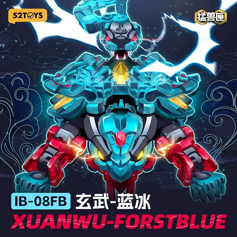 52Toys Beast Box Blue Ice Color Translucent Black Stone Wf Limited Edition Transforming Toy Mythical Beast Animal Mecha Movable Model