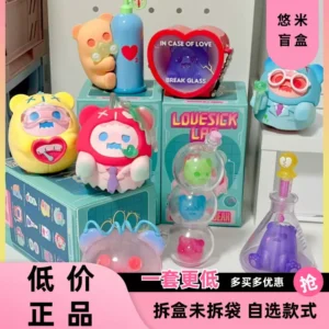 Authentic Shinwoo Ghost Bear Love and Experiment Blind Box Trendy Toy Figurine Decoration Gift for Girls Searching for a Unicorn