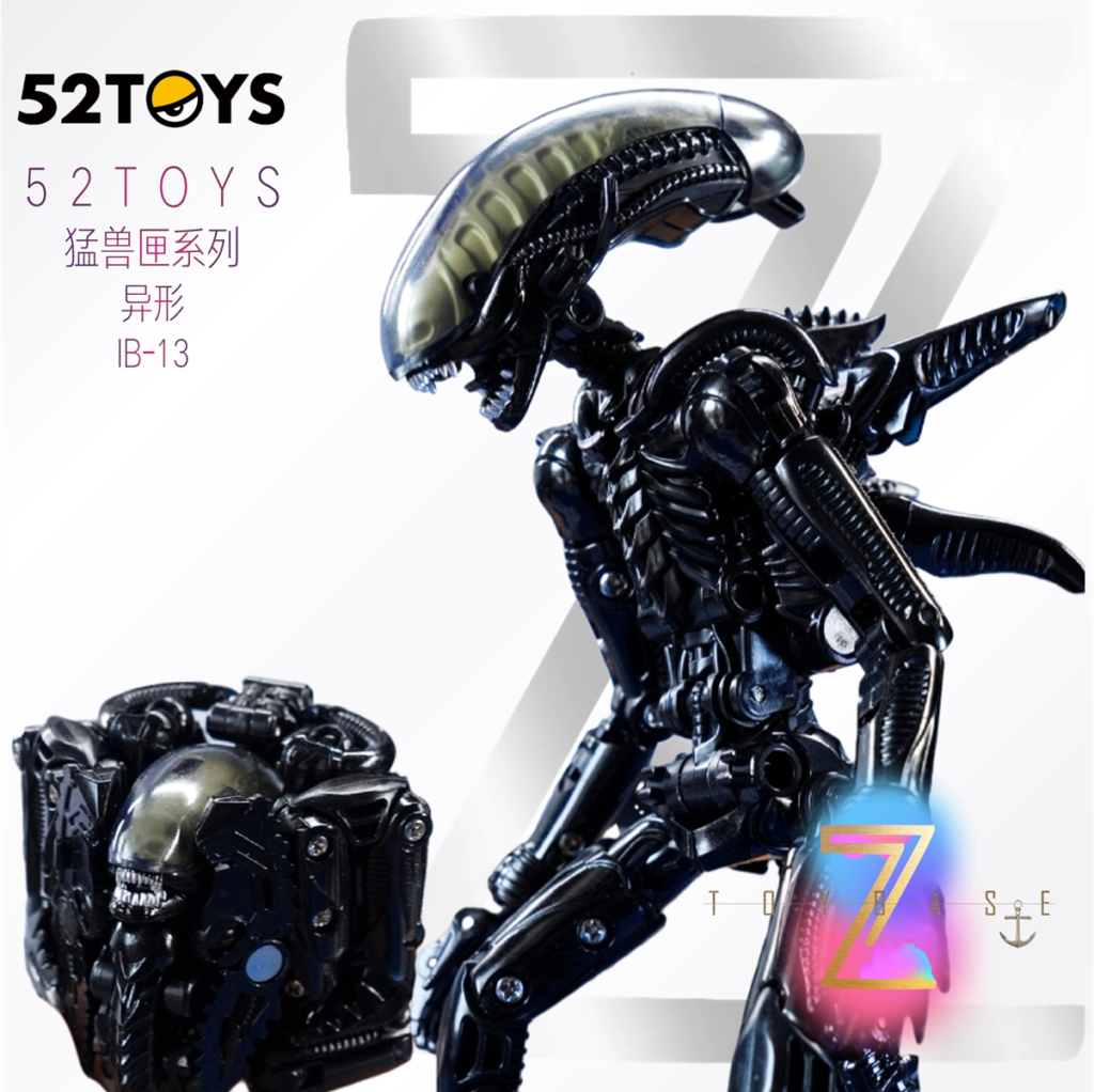 52Toys Beast Box Series Ib-13 Alien Xenomorph Transformable Action Figure Model Genuine in Stock