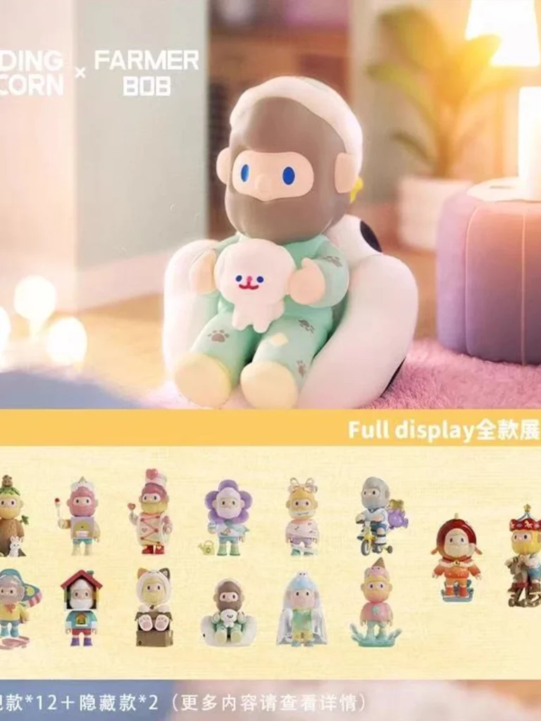 Authentic Finding Unicorn Farmer Bob Memory Theater Blind Box Figurine Ornament Birthday Gift Peripheral Trendy Toy