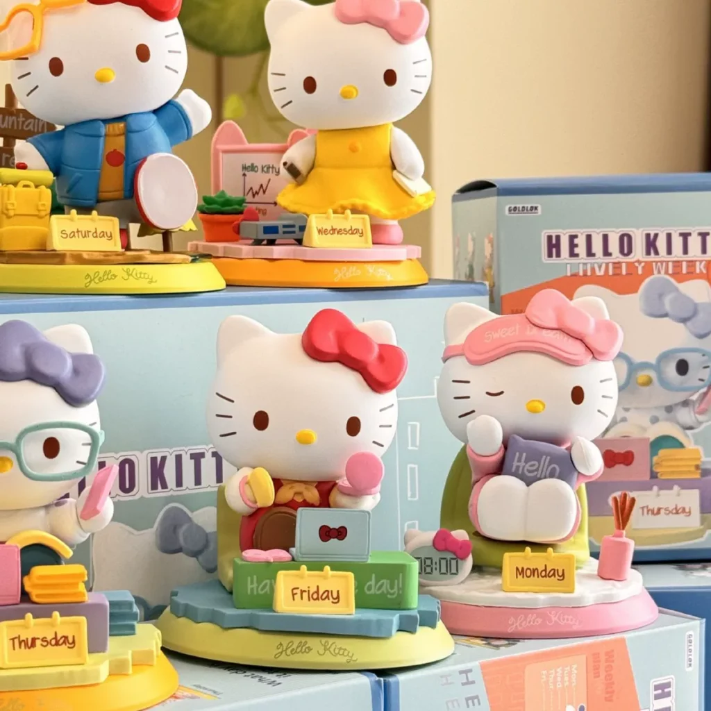 Hello Kitty Blind Box Kt Niu Ma Office Car Desktop Ornament Decoration Cartoon Cute Creative Birthday Gift