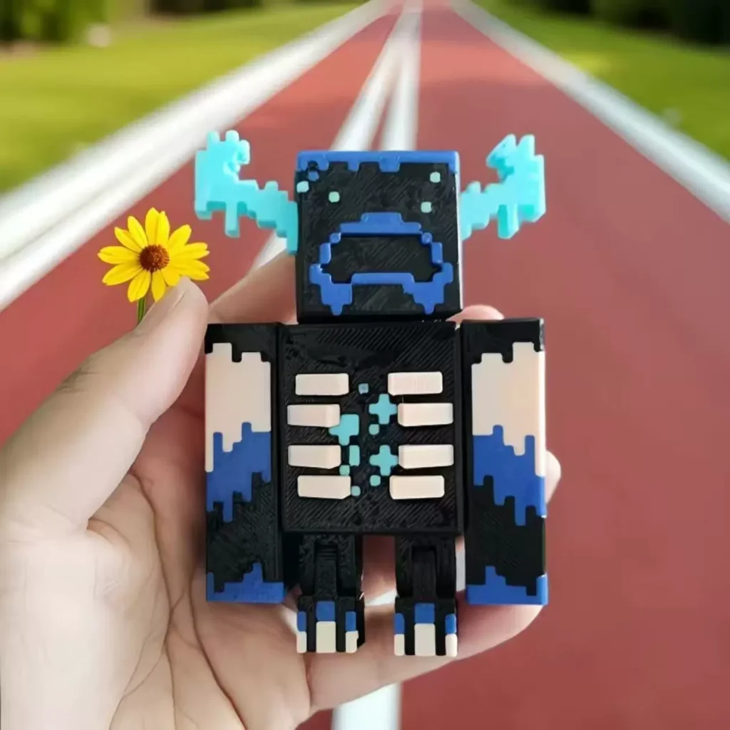 Mc Minecraft Guardian Pixel-Style Game Peripheral Figurine Model Ornament Gift 3D Printed Movable Action Figure