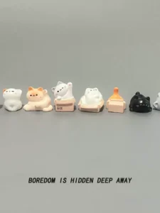 Bored? Cute Mini Kitten, Adorable Meow, Office Workstation Desktop Ornament, Computer Screen Decoration