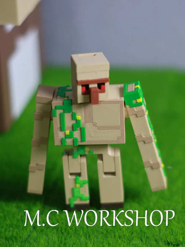 Minecraft Iron Golem Movable Figurine Official Keychain 3D Printed Desktop Peripheral Internet Sensation Popular Gift