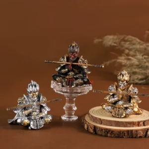 Guochao Black Myth Wukong Figurine Imitation Sandstone Small Ornament Creative Living Room Tea Table Decoration Tea Pet Ornament Gift