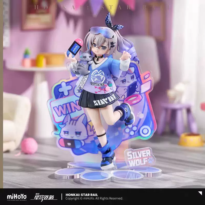 In-Stock, Fast Delivery, Genuine [Mihoyo/Honkai: Star Rail] Little Cat Series Silver Wolf Figure