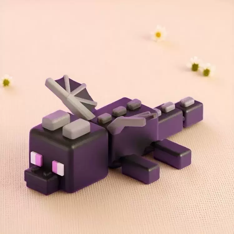 Super Cute! Ender Dragon Cub Full-Body Movable Figure Merchandise, Official Minecraft Merchandise, Birthday Gift