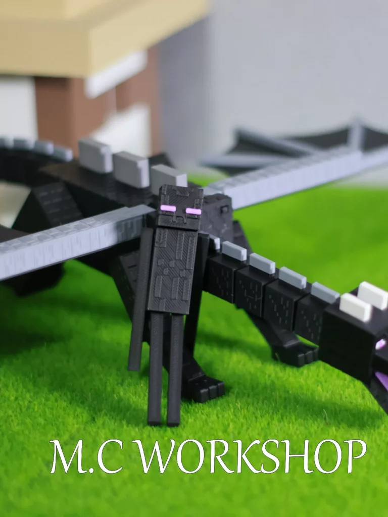 Minecraft Enderman Ender Dragon Movable Keychain 3D Printed Peripheral Desktop Ornament Pet Can Be Gifted